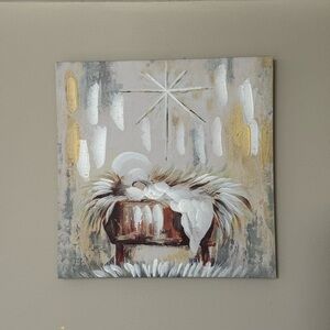 12x12 Christmas baby Jesus scene new
